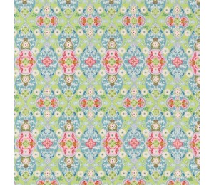 Baumwolle - Julia Ornamente kiwi grün